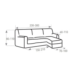 Husa coltar cu sezlong PatternFit Bleumarin