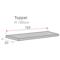 Topper matlasat pentru canapea Sofazip Teflon®, respinge apa, antiaderent, culoare Gri deschis