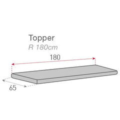 Topper matlasat pentru canapea Sofazip Teflon®, respinge apa, antiaderent, culoare Rosu