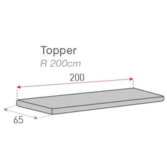 Topper matlasat pentru canapea Sofazip Teflon®, respinge apa, antiaderent, culoare Rosu