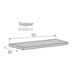 Topper matlasat pentru canapea Sofazip Teflon®, respinge apa, antiaderent, culoare Gri deschis